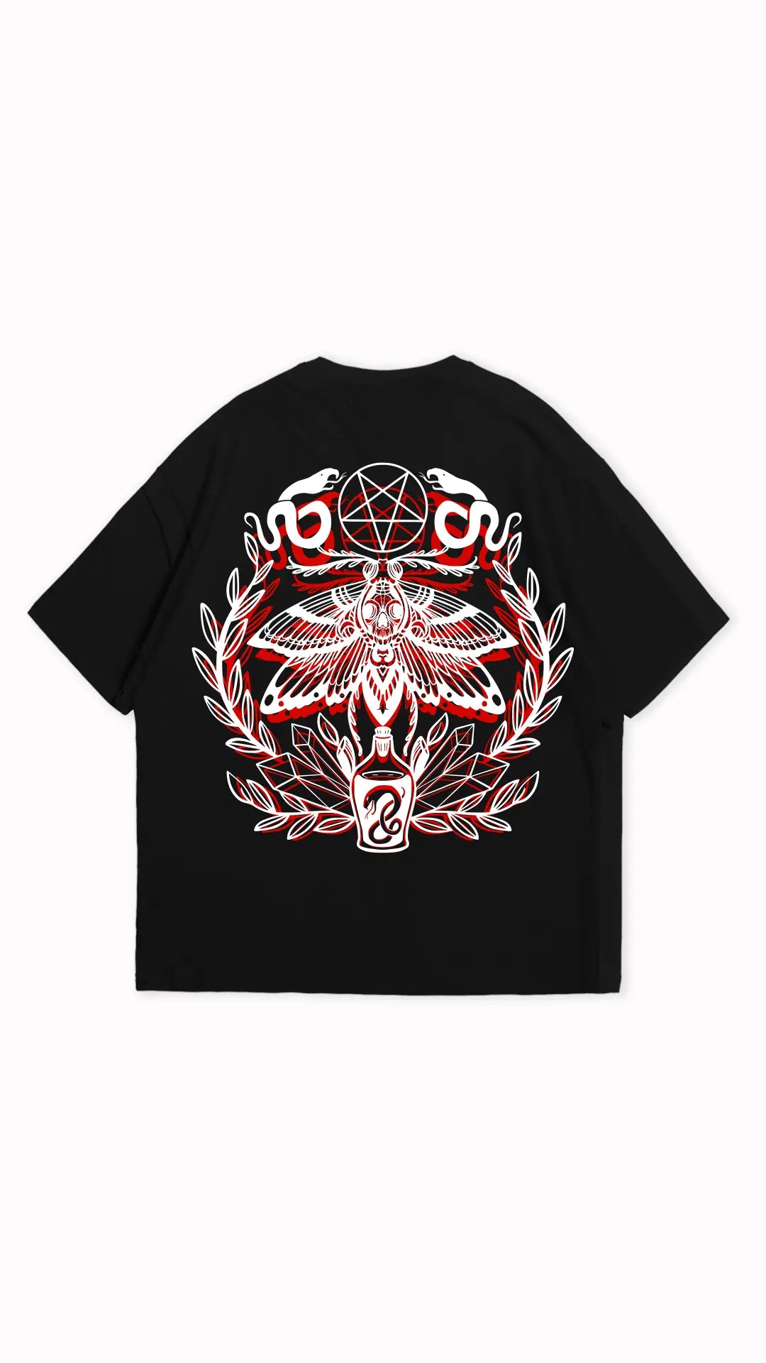 Serpent and Moth Ritual Oversized Tee