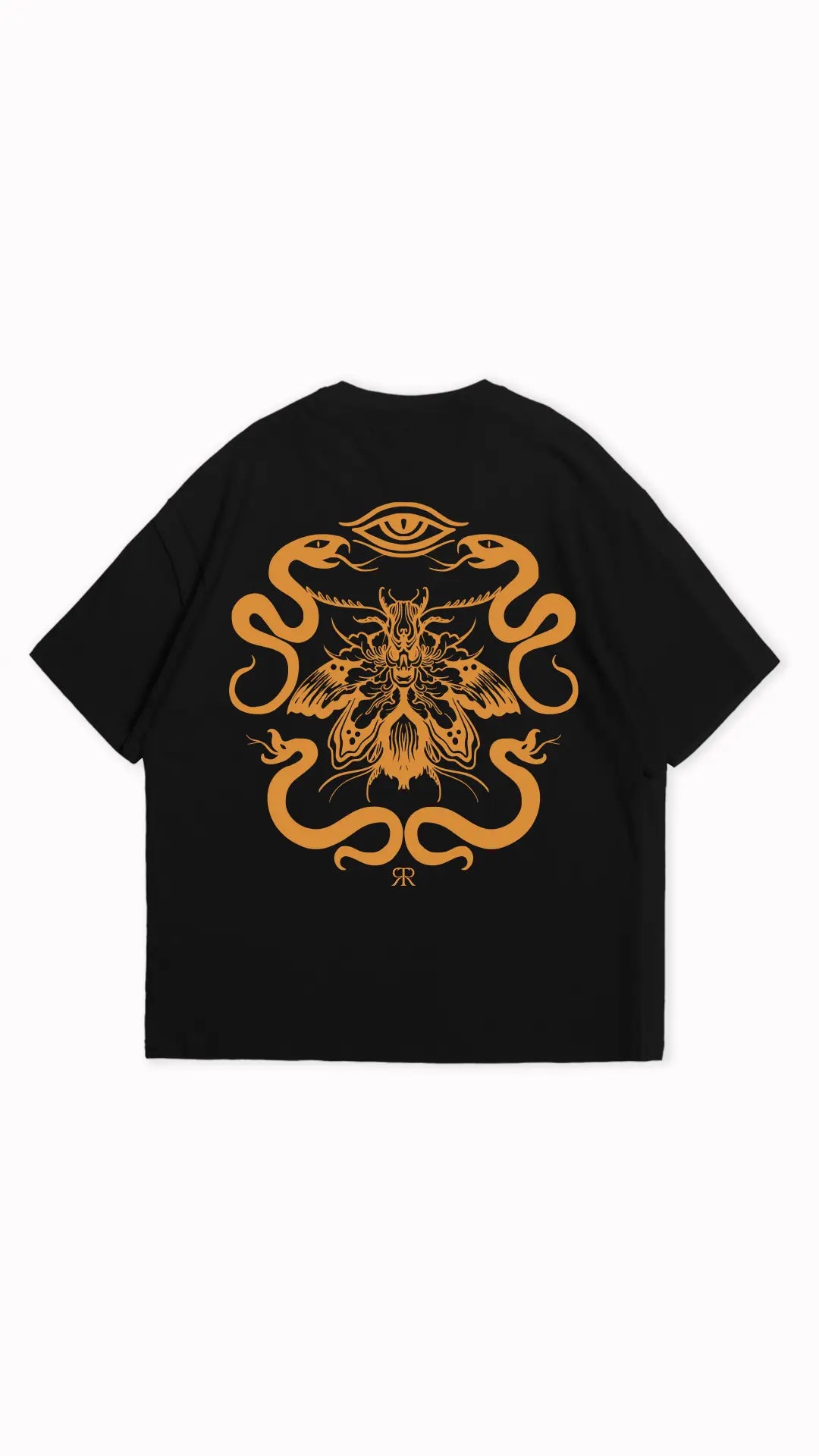 Mystic Moth & Serpents Oversized Graphic T-Shirt