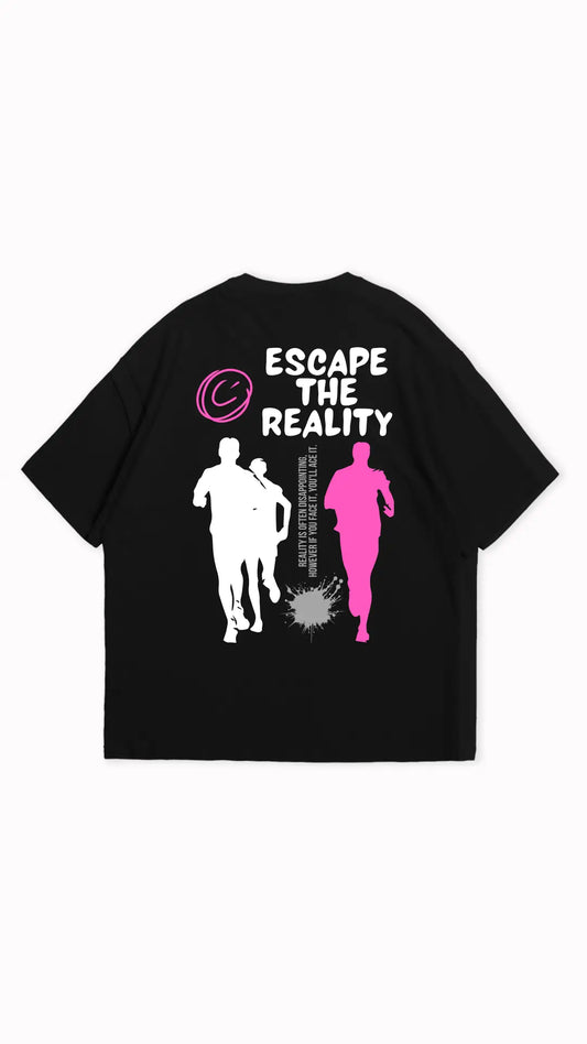 Escape the Reality: Printed Oversized/Boxy  T-Shirt by Restart Trend