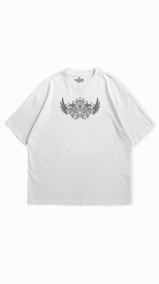 Regal Flourish Graphic Oversized T-Shirt