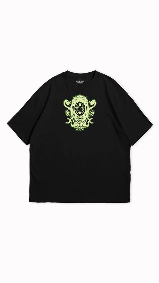 Medusa The Gorgons Head Printed Oversized T shirt 220 gsm